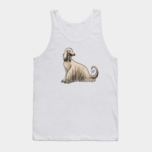 Afghan Hound Tan Tank Top